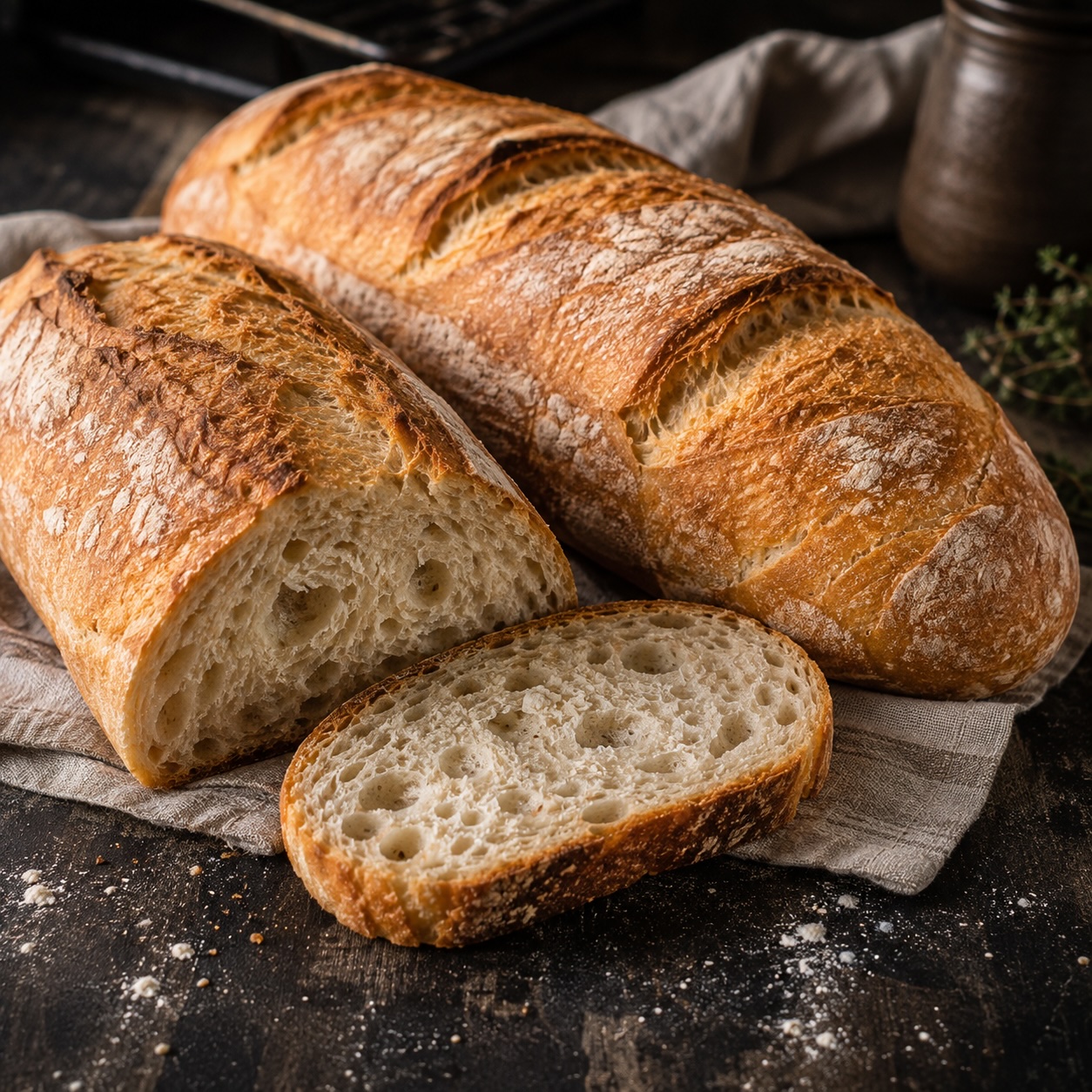 Frisch gebackenes hausgemachtes Weißbrot